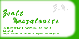 zsolt maszalovits business card